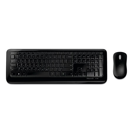 Microsoft Desktop 850 Wireless Keyboard and Mouse Combo, 24 GHz Frequency, Black PY9-00001
